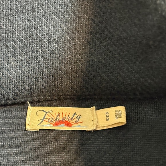 Faherty Legend Lounge Track Jacket Navy Blue Chevron Stripe Full Zip Women M - Picture 7 of 10